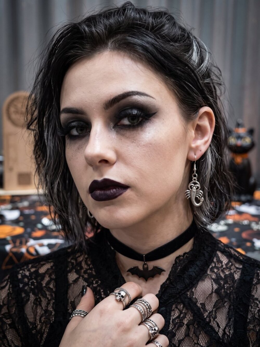 Antique Silver Scorpion Drop Earrings | Goth Dark Academia Jewelry